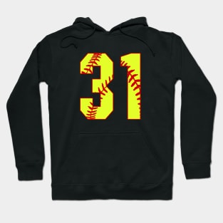 Fastpitch Softball Number 31 #31 Softball Shirt Jersey Uniform Favorite Player Biggest Fan Hoodie